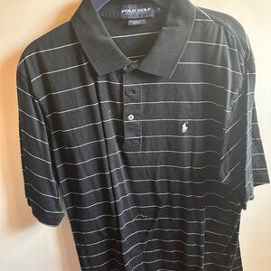 Ralph Lauren Polo - Black & White Stripe - Pima Cotton (size L)